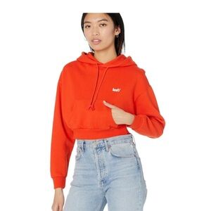 NWOT- LEVI’s- hooded, long sleeve, crop sweatshirt. XL.